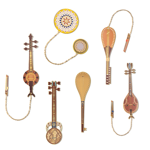 新疆文创博物馆十二木卡姆乐器书签金属特色民族风礼品教师节礼物