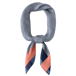ins风复古经典千鸟格小丝巾春夏秋季百搭职业小方巾女装饰小领巾