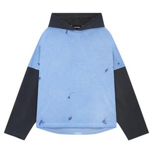 WE11DONE25早秋中性男女同款彩绘层叠T恤简约拼接长袖T恤