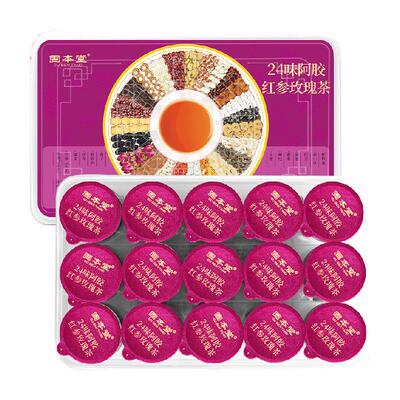 24味阿胶红参玫瑰茶女补气养血茶