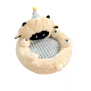 可爱小羊翻肚皮蒲团坐垫家用地上懒人坐墩客厅地板垫子超软屁股垫