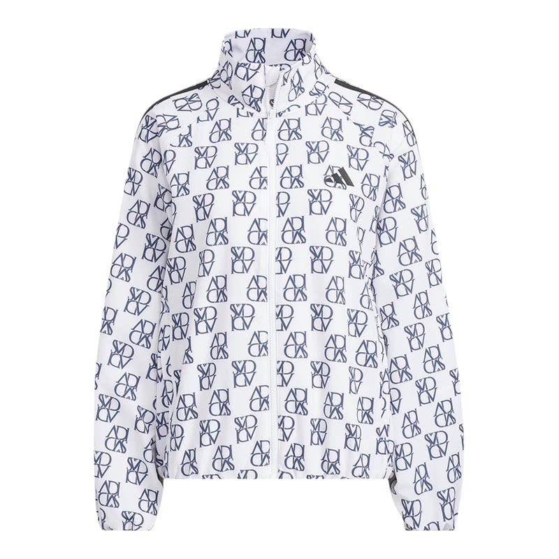 阿迪达斯正品外套女士2025新款adidas复古印花梭织时尚夹克JY7702
