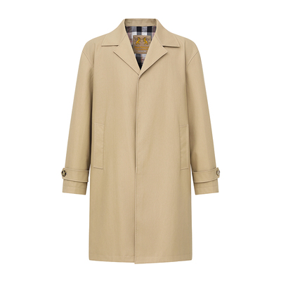 【100%棉】法派FAPAI男士纯棉风衣外套中长款男外套德式风衣