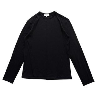 NOFAITH冬季新款修身华绒打底衫男纯色百搭通勤基础款圆领长袖t恤