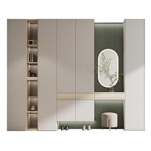 欧派电视柜定制一面墙客厅家用一体整墙电视背景墙柜书柜书架