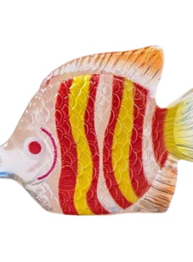 微景观创意夜光多彩扁平鱼摆件