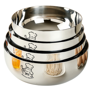 316不锈钢和面盆食品级加大加深家用厨房加厚带盖洗菜盆子揉面盆