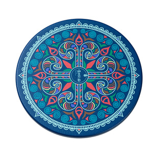 贵州苗族特色陶瓷杯垫隔热垫蜡染苗绣风情吸水防水新中式复古茶托