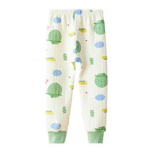 红豆儿童保暖裤秋冬新款加厚纯棉空气层夹棉男童女童宝宝保暖秋裤