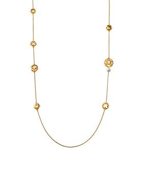 白岚宝相花项链925银毛衣链长项链秋冬精致高级轻奢饰品女XL5986