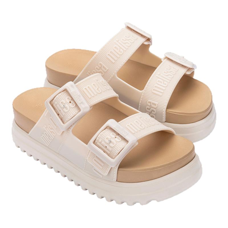 Melissa/梅丽莎COZY女日常户外沙滩度假厚底勃肯拖鞋35977
