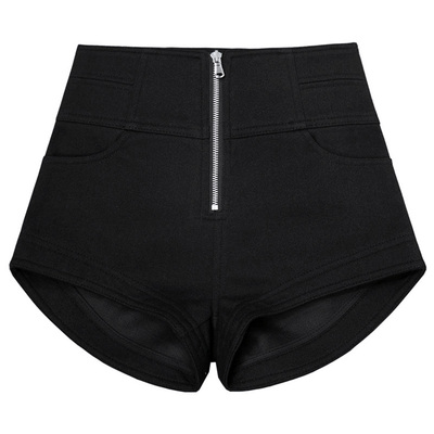 黑色毛呢短裤女外穿冬加厚靴裤