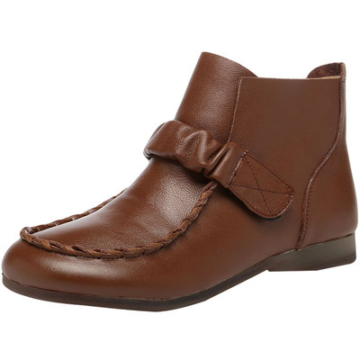 牛筋底民族风复古马丁靴