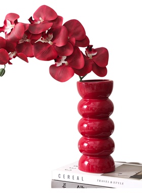 陶瓷花瓶中古风高级感客厅