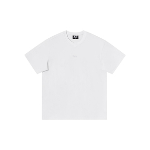 FORNINES刺绣重磅短袖T恤男女情侣装上衣潮牌凉感半袖夏季打底衫