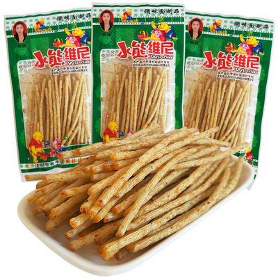林妹小熊维尼调味面制品辣条辣味小吃80怀旧零食辣片包邮