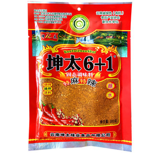 坤太麻辣6+1蘸水300克云南特产炸洋芋 五香罗锅辣椒面 麻辣烧烤料