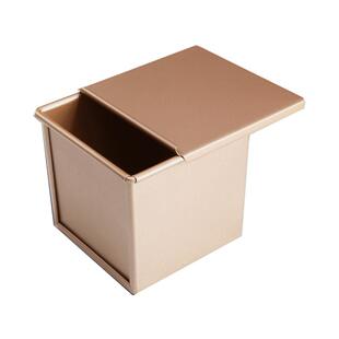 学厨烘焙工具水立方不粘滑盖低糖吐司盒节能面包烘焙模具250g