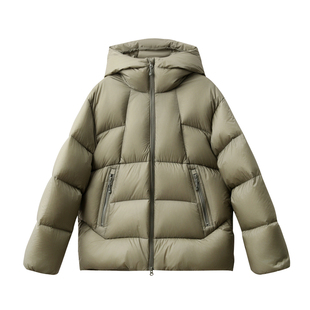 男女同款~26超轻抗寒【细格科技料/白鹅绒】3D立裁/可调帽羽绒服