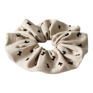 川野法式蝴蝶结大肠发圈气质慵懒风头圈发绳扎马尾丸子头发饰头绳