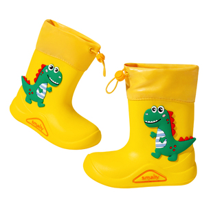 牧萌儿童雨鞋幼儿胶鞋男童宝宝防滑雨靴女童水鞋小孩秋冬季防水鞋