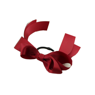 小鬼手工韩国进口发饰头饰 甜美宽丝带超大蝴蝶结发圈头绳头花发