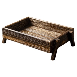 实木果盘家用喝茶托盘木质糖果零食盘民宿中式复古甜品点心收纳盘