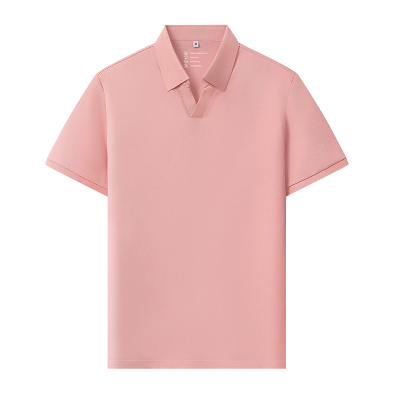 高端海鸥领polo衫工作服定制夏季企业团体V领文化衫短袖t恤工衣