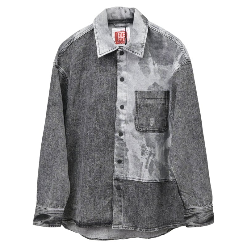 解构风ABLE,JEANS休闲牛仔衬衫