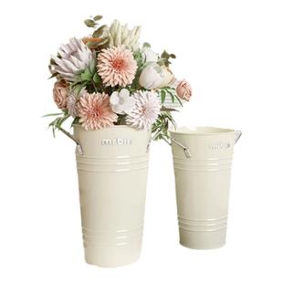 麦桶桶醒花桶家用深水大号花店专用花筒花瓶鲜花桶插花桶北欧法式