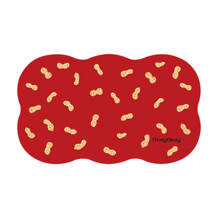 okay新年花生厨房地垫吸水吸油防滑耐脏脚垫家用免洗红色喜庆氛围