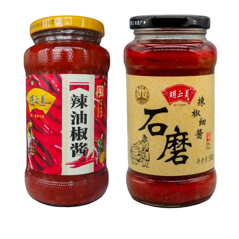 正品安庆胡玉美蚕豆辣酱玻璃瓶装