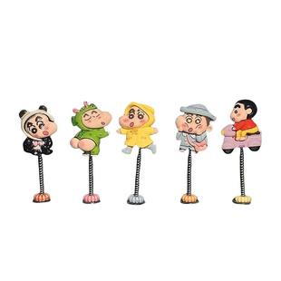 蜡笔小新可爱车载饰品汽车中控台摆件后视镜电动车装饰品摇头公仔