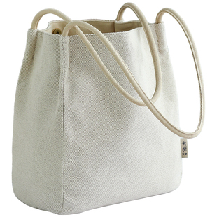 布奏夏天亚麻包包帆布包女2024新款复古麻布包上班通勤包小托特