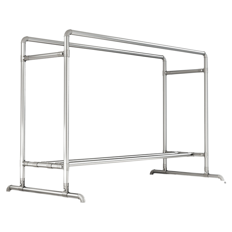 钢管晾衣架落地卧室户外家用阳台挂衣服架子简易晒被凉衣单杆水管