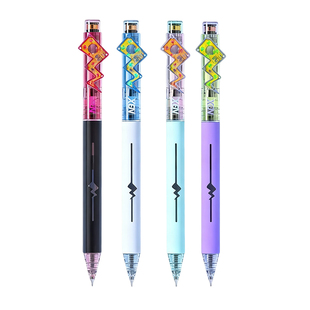 NBX灵光一闪按动中性笔黑科技创意闪电笔考试专用高颜值CS速干笔顺滑圆珠笔刷题笔小学生大容量黑色笔写字笔