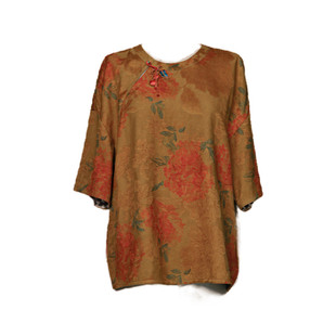 蝶恋绢纺香云纱桑蚕丝宽松上衣崔万志新中式真丝唐装上衣