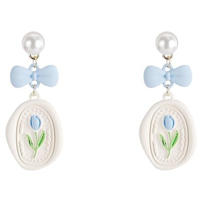 DODOGOGO郁金香蝴蝶结耳环