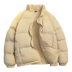 捷尼拉莫GENIOLAMODE男士羽绒服春季纯色立领棉服加厚保暖外套男