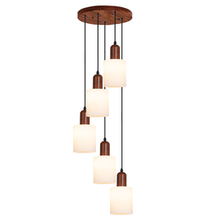 楼梯吊灯中古风现代简约复式旋转挑空楼梯间loft高级感长线楼梯灯