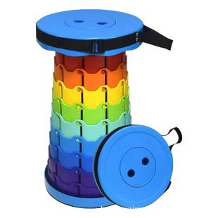 折叠凳便携伸缩凳可调节收缩小板凳超轻钓鱼凳子秋游出行户外椅子