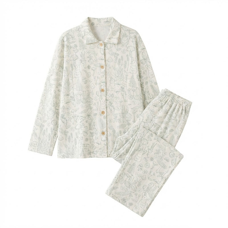 家时光月子服春秋季纯棉产后孕妇睡衣哺乳衣怀孕期吸汗产妇家居服