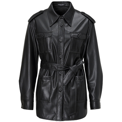 机车皮衣外套女仿佛PU皮