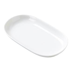 景德镇骨瓷椭圆形毛巾碟子骨瓷纯白色餐巾碟创意酒店餐具盘子