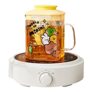 布朗熊凉水壶玻璃水壶家用冷水壶泡茶壶杯套装耐高温玻璃凉水杯