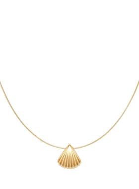 不褪色复古精致贝壳扇贝钛钢蛇骨链时尚轻奢气质百搭锁骨链项链