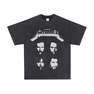 METALLICA重金属乐队周边短袖男女2024新款美式百搭休闲T恤衫潮流