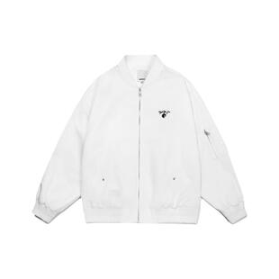 GUUKA白色立领棒球服女秋季新款潮 美式cleanfit外套宽松显瘦夹克
