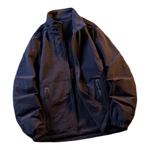 加绒加厚双面穿外套男秋冬款保暖加厚摇粒绒男士休闲立领帅气夹克