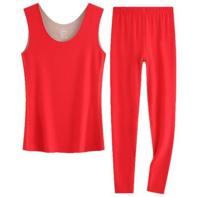 本命年羊绒蚕丝德绒保暖内衣套装